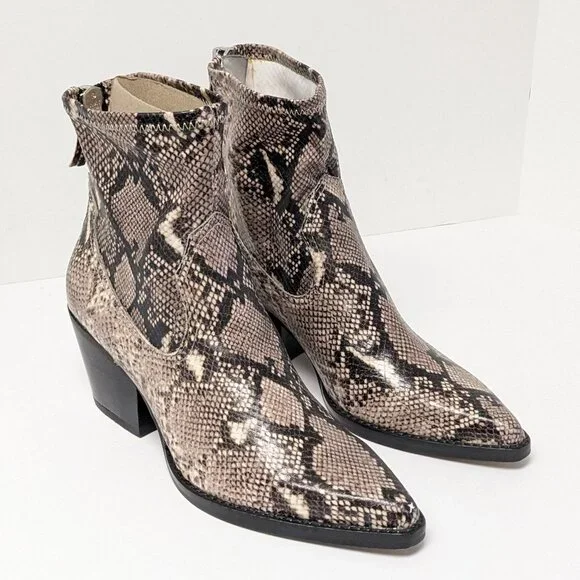 Dolce Vita Shoes Dolce Vita Shanta Ankle Boot Blackwhite Snake